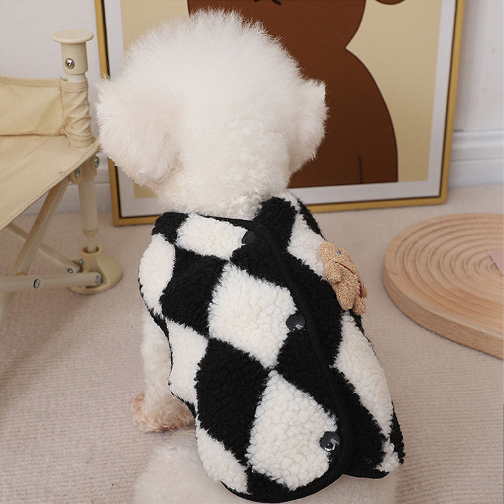 Fashionable Plaid Fleece Sweater