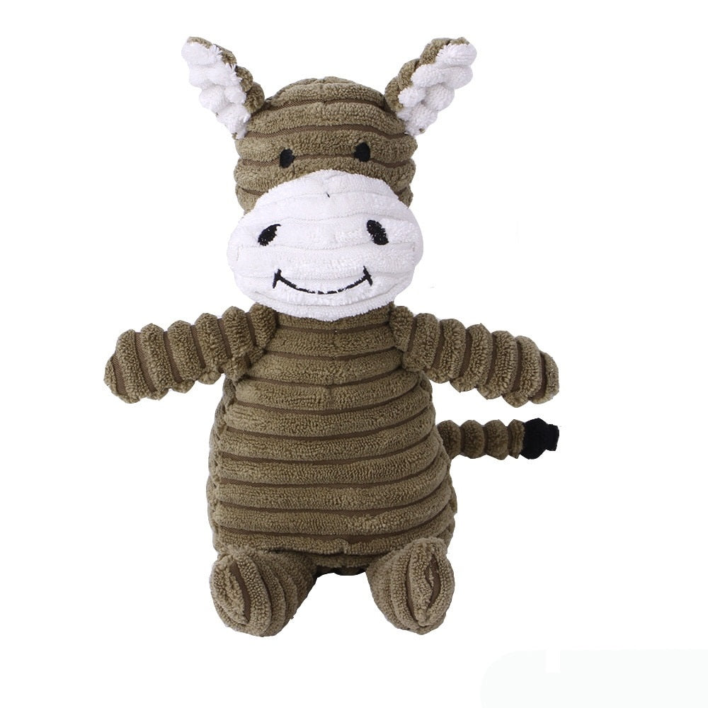 Playful Animal Plush Dog Toy