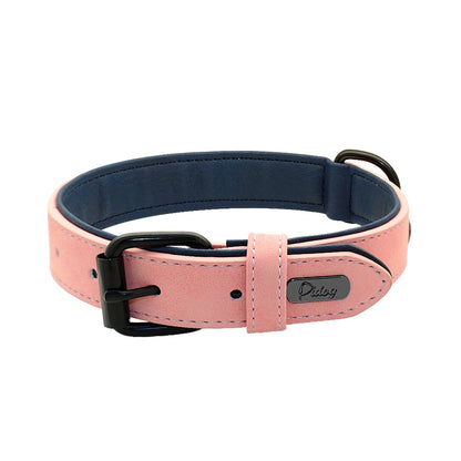 Leather Padded Adjustable Dog Collar