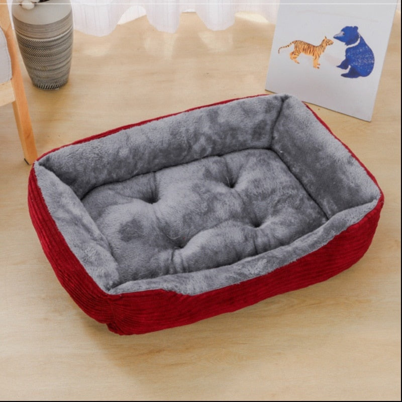 Plush Square Pet Bed