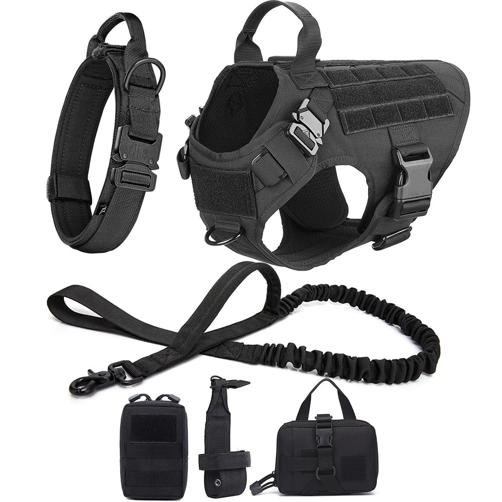 Military Tactical Dog Harness Set