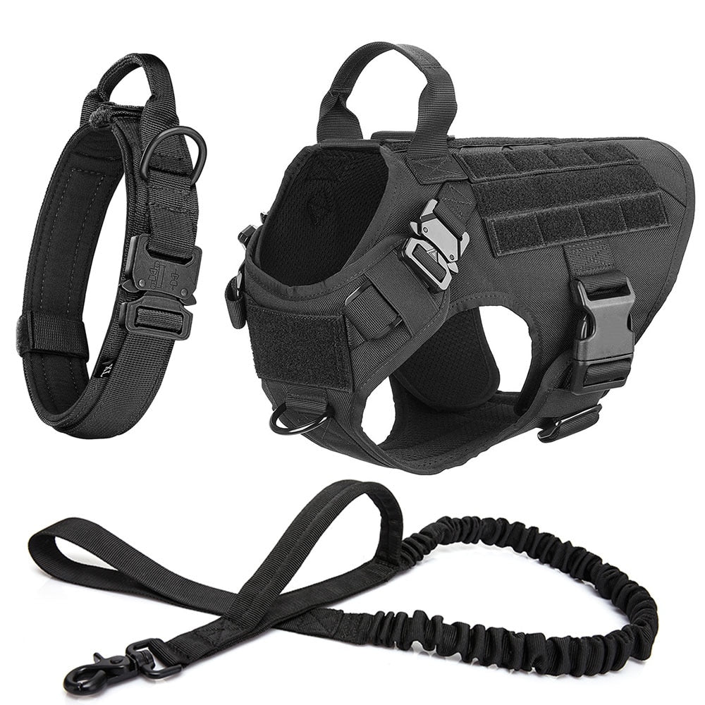 Military Tactical Dog Harness Set